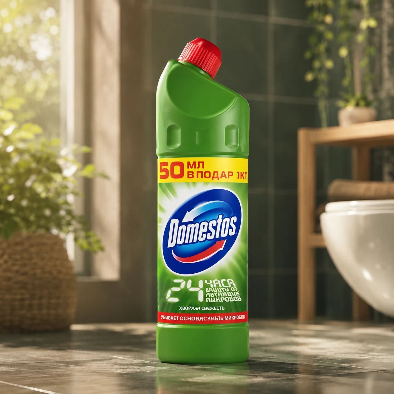 Domestos Хвоя універсальний чистильний засіб 1л — Побутова хімія