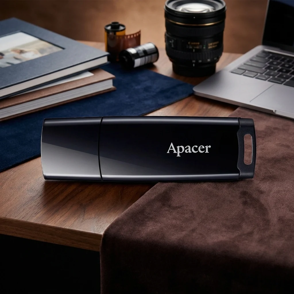 USB флеш Flash Apacer USB 2.0 AH336 64Gb black (AP64GAH336B-1)