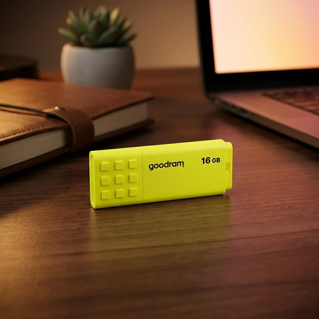 USB флеш накопичувач 16Gb GOODRAM UME2 16GB Жовтий (UME2-0160Y0R11) — Флешки та накопичувачі