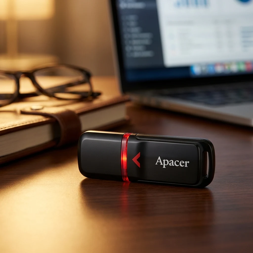 USB флеш накопичувач 64GB ApAcer AH333 Black (AP64GAH333B-1) — Флешки та накопичувачі