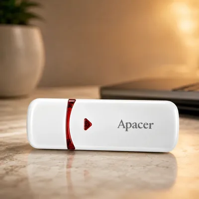USB флеш накопичувач 64GB ApAcer AH333 White (AP64GAH333W-1)