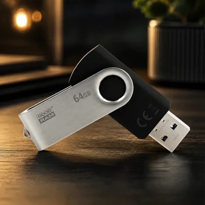 USB флеш накопичувач Goodram 64GB Twister Black USB 3.0 (UTS3-0640K0R11)