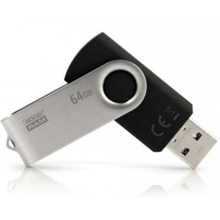 USB флеш накопичувач Goodram 64GB Twister Black USB 3.0 (UTS3-0640K0R11) — фото 2