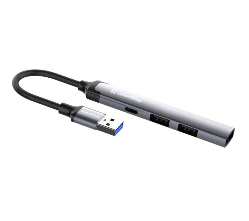 USB хаб СolorWay USB-A 4-в-1 USB2.0х3/USB3.0 — фото 2