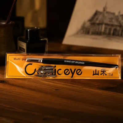 Утримувач для пера (дерево) + 4 пера, D.K.ART & CRAFT