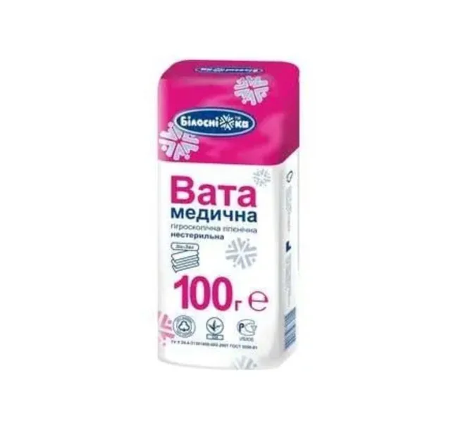 Вата 100г Білосніжка