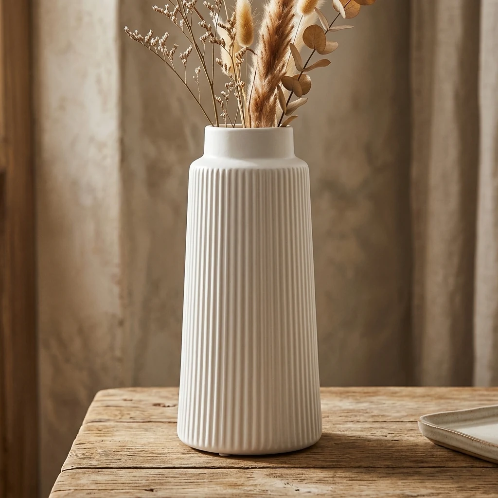 Ваза керамічна 25*11,5см біла "Шарм"