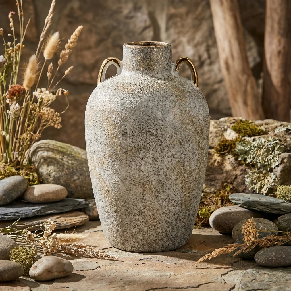 Ваза керамічна 28*16см сіра "Stone Harmony"