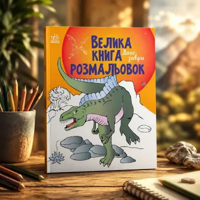 Велика книга розмальовок Динозаври
