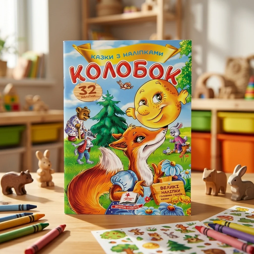 Великі наліпки. Казки з наліпками. Колобок