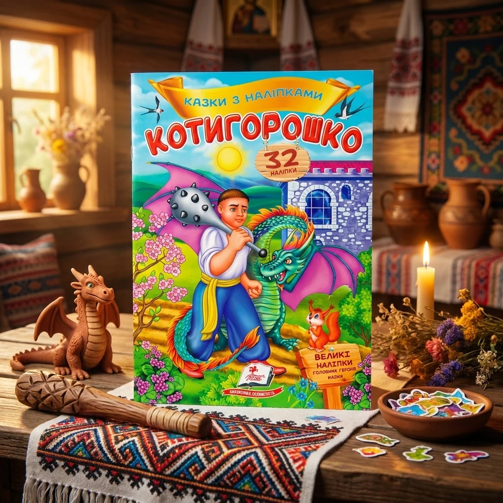Великі наліпки. Казки з наліпками. Котигорошко