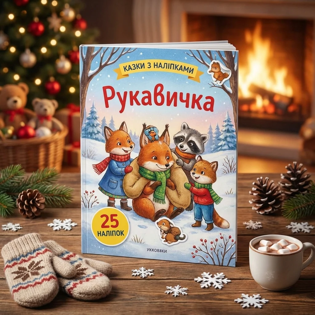 Великі наліпки. Казки з наліпками. Рукавичка