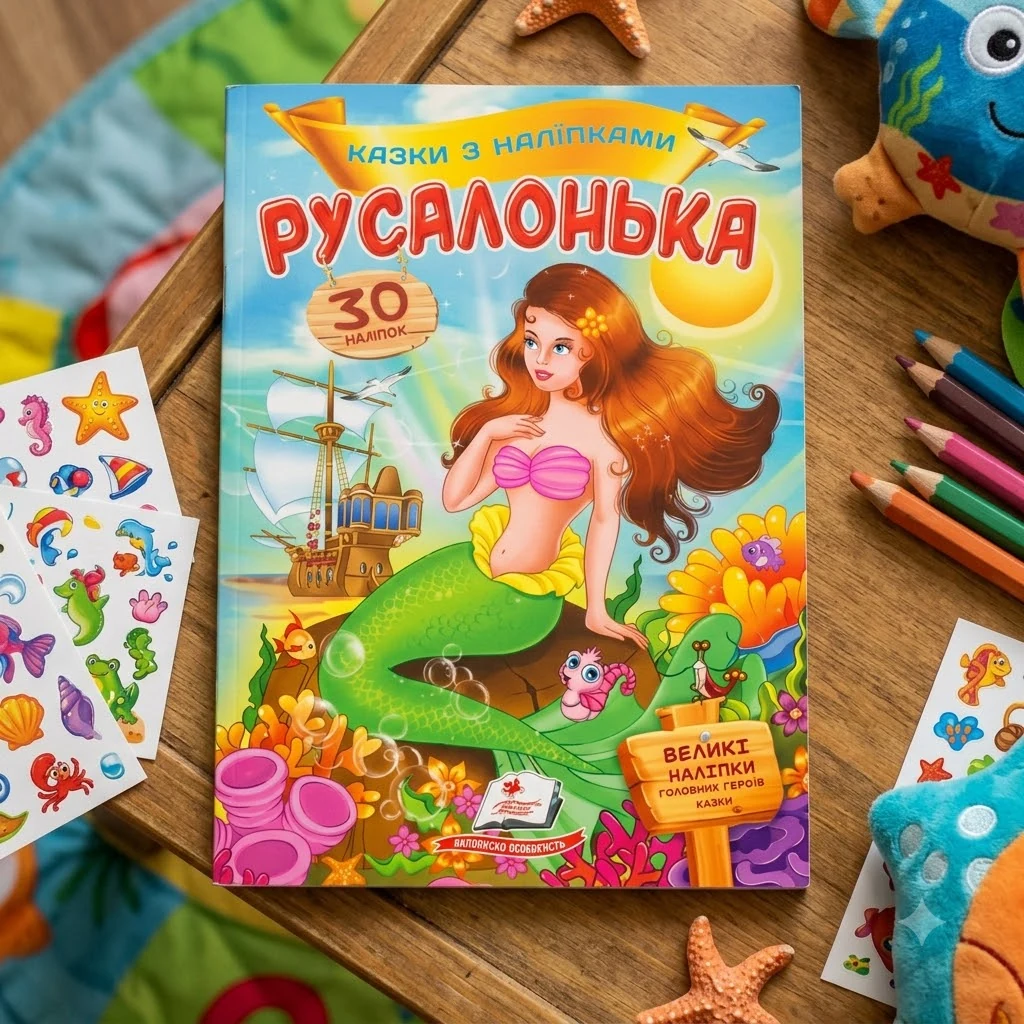 Великі наліпки. Казки з наліпками. Русалонька