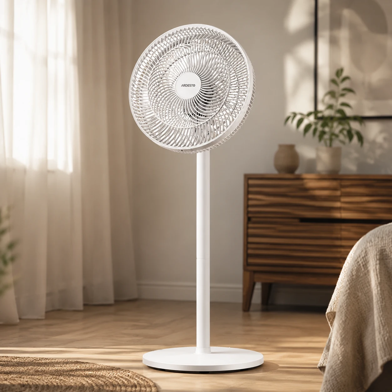 Вентилятор підлоговий Ardesto FN-B1140 білий — Побутова техніка