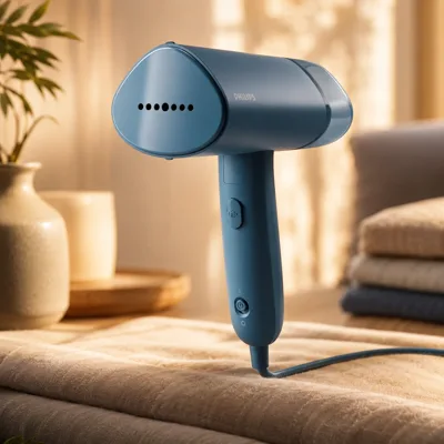 Відпарювач Philips компактний 3000 Series, 1000Вт, 100мл, постійна пара - 20гр, складана ручка, синій