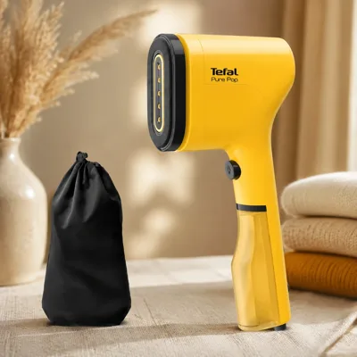 Відпарювач Tefal компактний Pure Pop, 1300Вт, 70мл, постійна пара - 20гр, жовтий