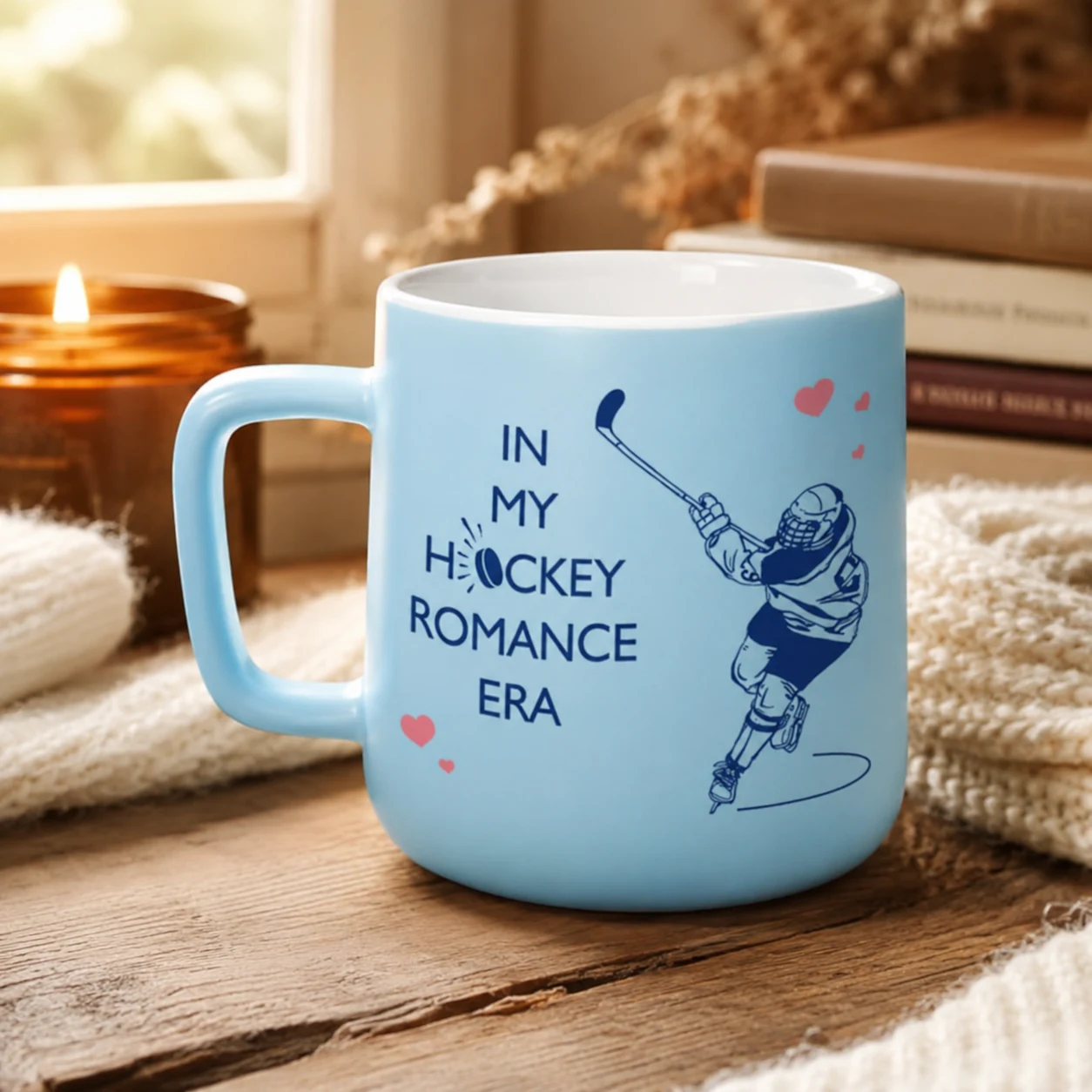 Горнятко керамічне «In my hockey romance era» — Книжковий мерч