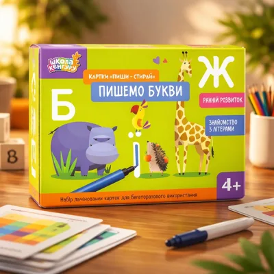 Картки «Пиши-стирай. Пишемо букви»
