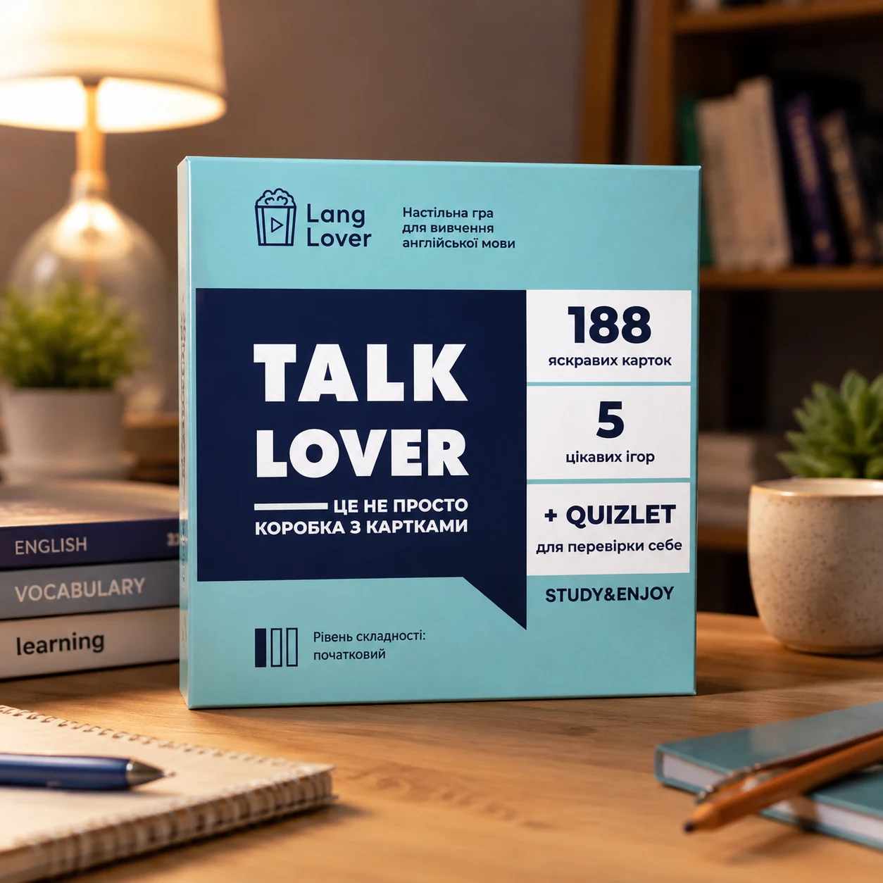 Настільна гра для вивчення англійської мови «Talk Lover» — Супутні товари