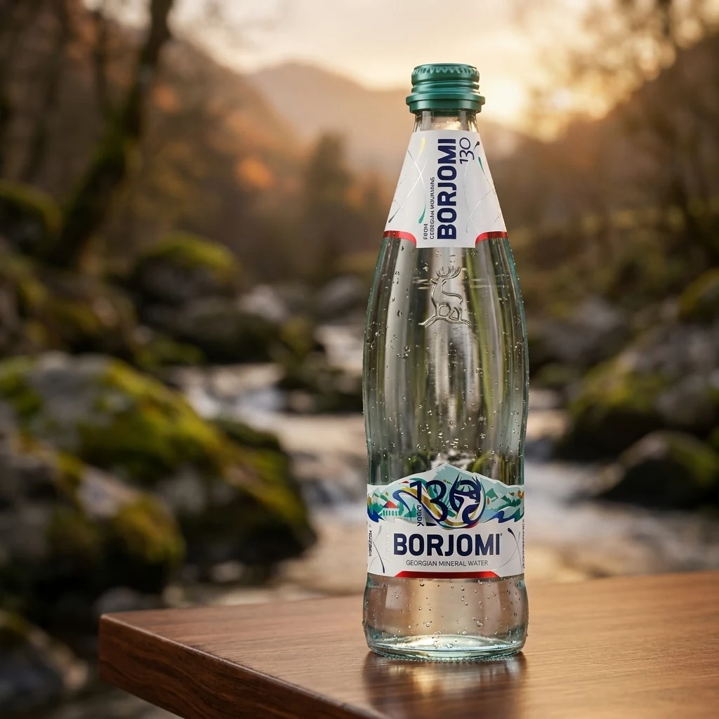 Вода мінеральна газована Borjomi 0,5 л скло — Продукти та напої