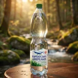 Вода мінеральна Карпатська джерельна слабогазована 1,5л — фото 1