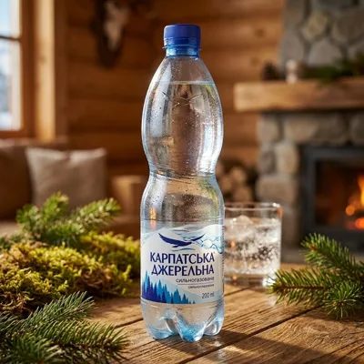 Вода мінеральна Карпатська джерельна сильногазована 0,5л