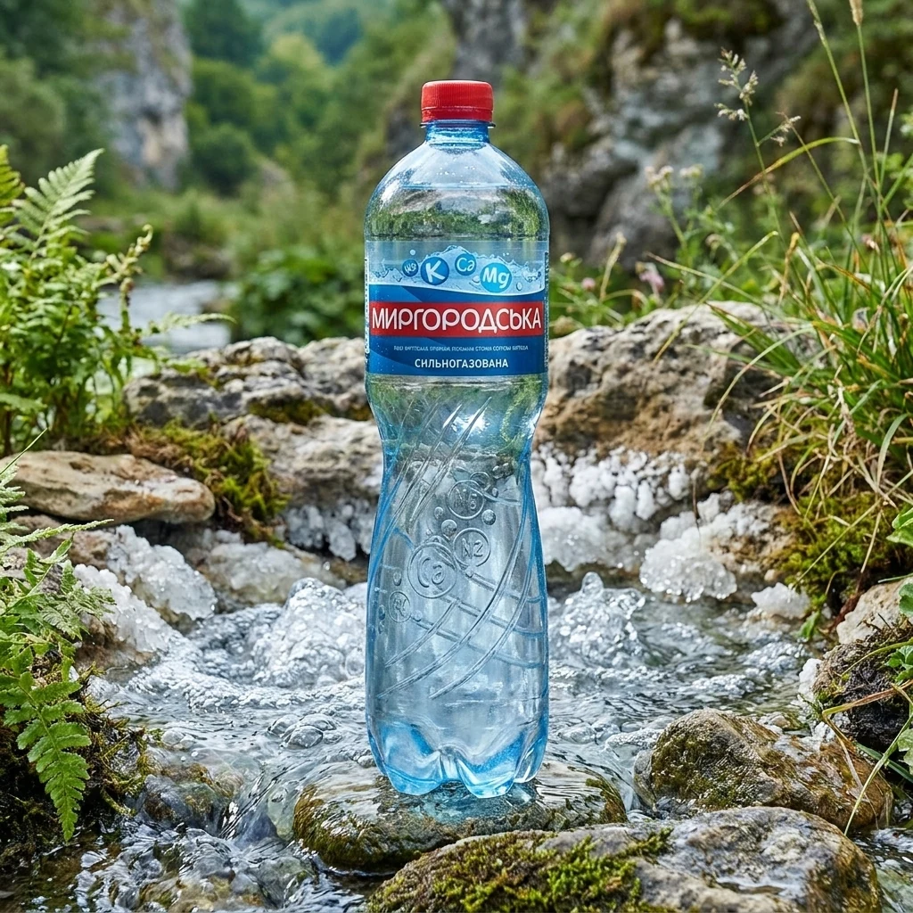 Вода мінеральна Миргородська газована 1,5л