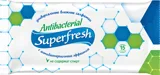 Вологі серветки Super Fresh Антибактеріальні 15шт — фото 2