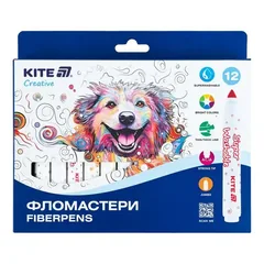 Фломастери 12 кольорів Kite Creative "Jumbo Superwashable" — фото 2