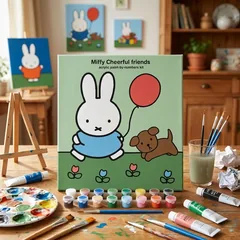 Картина за номерами 25*25 см "Miffy Cheerful friends" акрил — фото 1