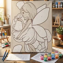 Картина за номерами 25*25 см "Ніжна чарівниця" акрил — фото 1