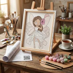 Картина за номерами 25*25 см "Вишукана чарівниця" — фото 1