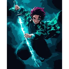 Картина за номерами 40*50 см "Demon Slayer Tanjiro Kamado" акрил — фото 2