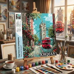 Картина за номерами 40*50 см "Квітучий Лондон" — фото 1