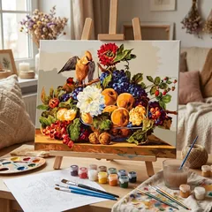 Картина за номерами 40*50 см, "Обід омелюха" — фото 1