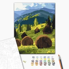 Картина за номерами 40*50 см "Сонце над полониною" акрил — фото 2