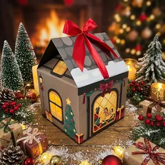 Коробка новорічна подарункова 15*15*12 см — фото 1