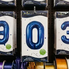 Кулька фольгована у формі цифри "0" 80 см, колір індиго, ТМ Pelican — фото 1