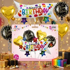 Набір повітряних кульок 5 штук "Happy Birthday" — фото 1