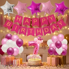 Набір повітряних кульок 7 штук "Happy birthday" — фото 1