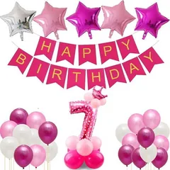 Набір повітряних кульок 7 штук "Happy birthday" — фото 2