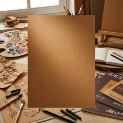 Папір для дизайну Elle Erre А4 (21×29,7см) №03 avana 220г/м2 коричневий дві текстури Fabriano — фото 1