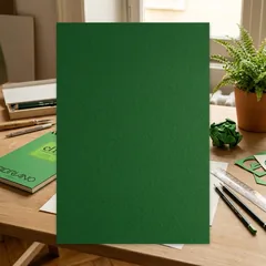 Папір для дизайну Elle Erre А4 (21×29,7см) №11 verde 220г/м2 зелений дві текстури Fabriano — фото 1