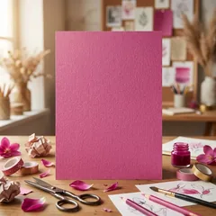 Папір для дизайну Elle Erre А4 (21×29,7см) №23 fucsia 220г/м2 рожевий дві текстури Fabriano — фото 1