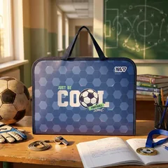 Папка-портфель шкільна А4, пластикова на блискавці "Football" YES — фото 1