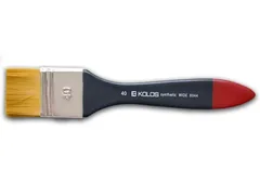 Пензель синтетика флейц Wide 8044, № 40, коротка ручка KOLOS — фото 2