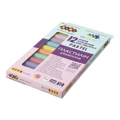 Пластилін 12 кольорів 200 г "PASTEL" ZiBi — фото 2