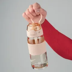 Пляшка для води 600 мл із трубочкою, бежева Kite — фото 4