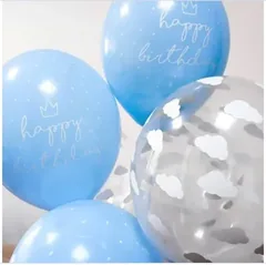 Повітряні кульки "Happy Birthday" 30 см PartyDeco — фото 3