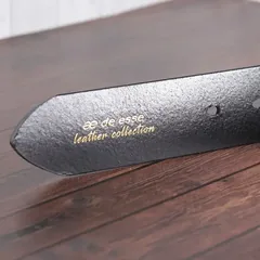 Ремінь шкіряний ширина 3,8 см довжина 130 см чорний DE ESSE — фото 4